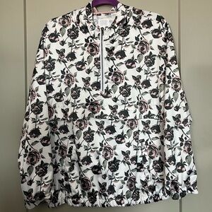 Floral Rose Windbreaker Hoodie